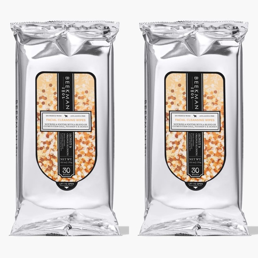 🍋 Beekman 1802 Facial Wipes - Honey Orange You get 2 - 30 count New
